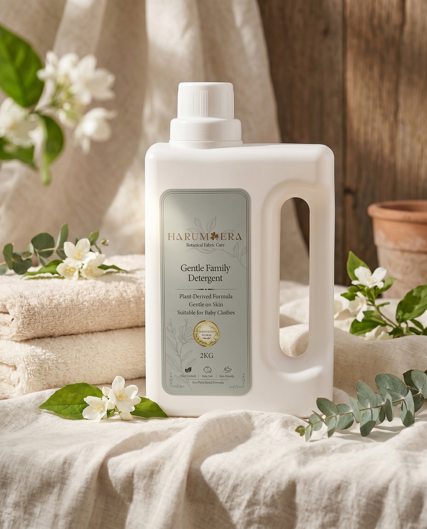 HarumEra Gentle Family Detergent, 2KG, plant-derived formula